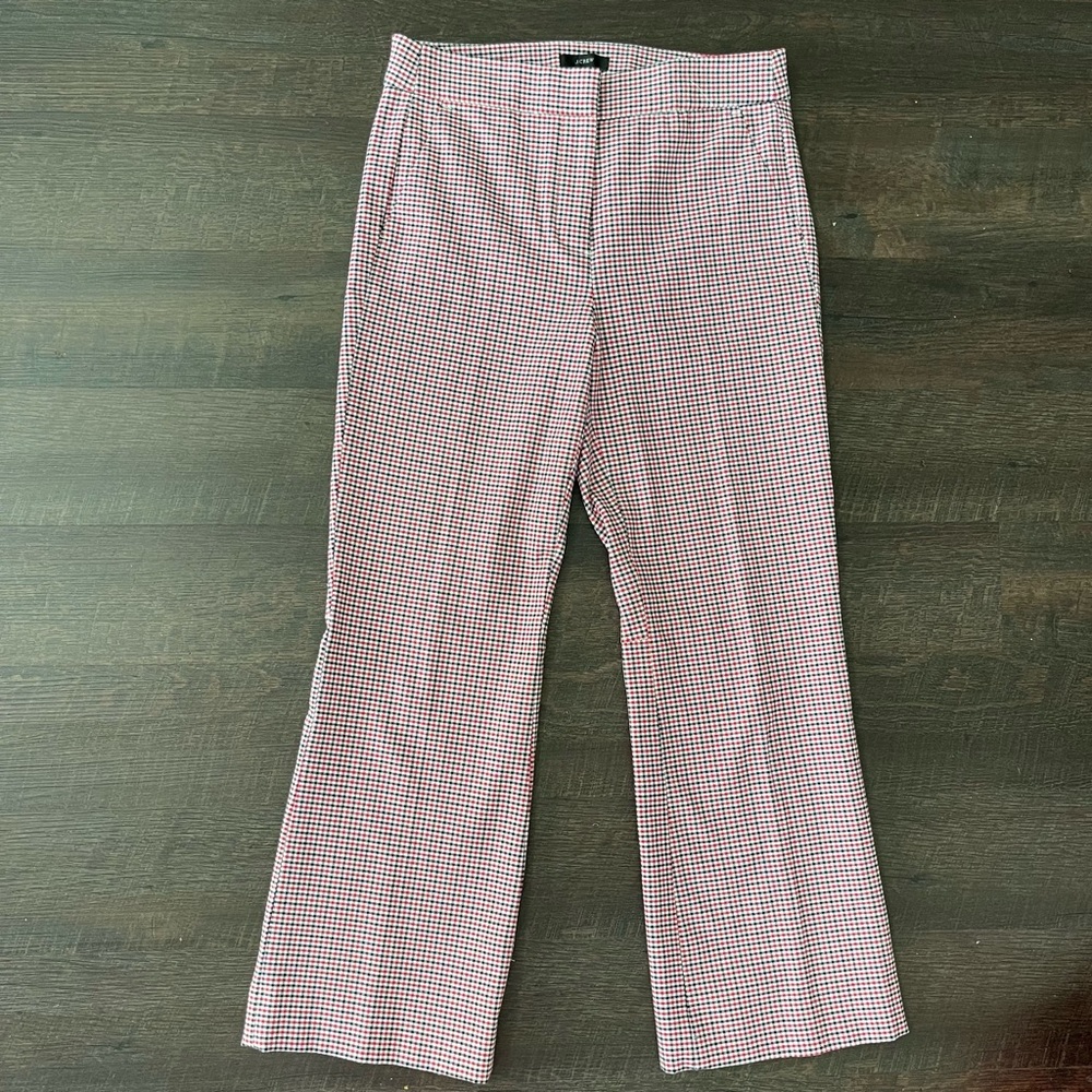 J. Crew Straight Leg Pants - Red and White Checkered